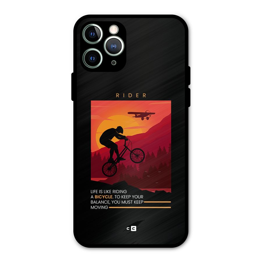 Keep Moving Rider Metal Back Case for iPhone 11 Pro Max