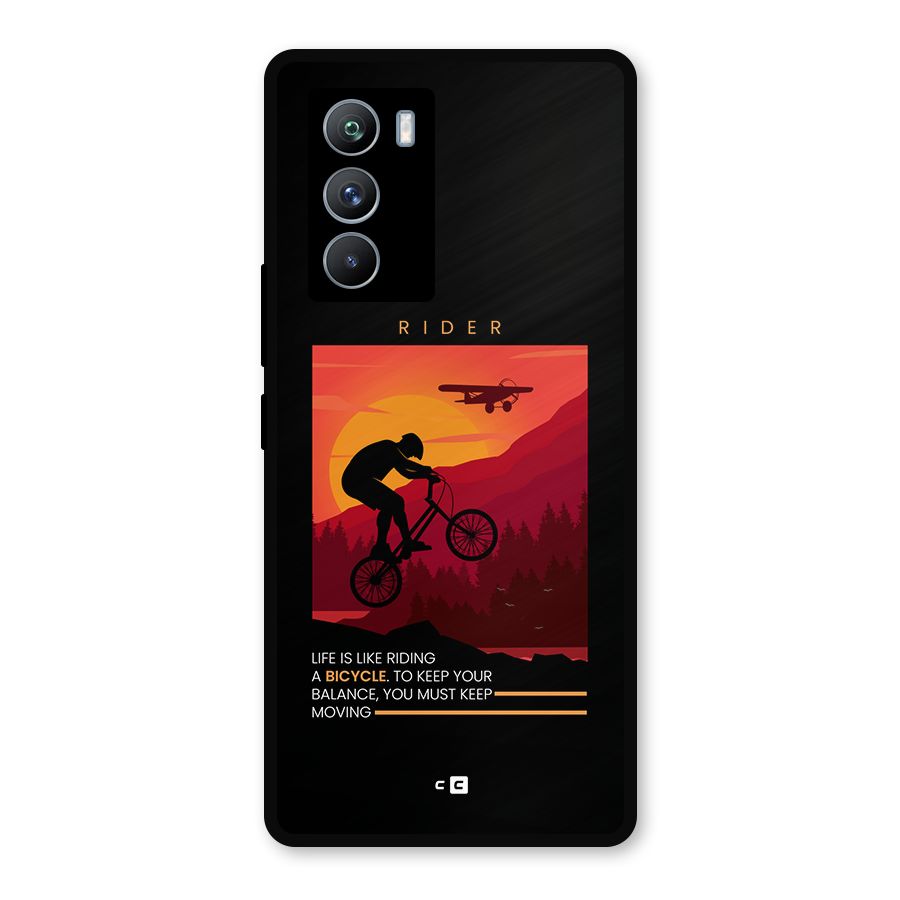 Keep Moving Rider Metal Back Case for iQOO 9 SE