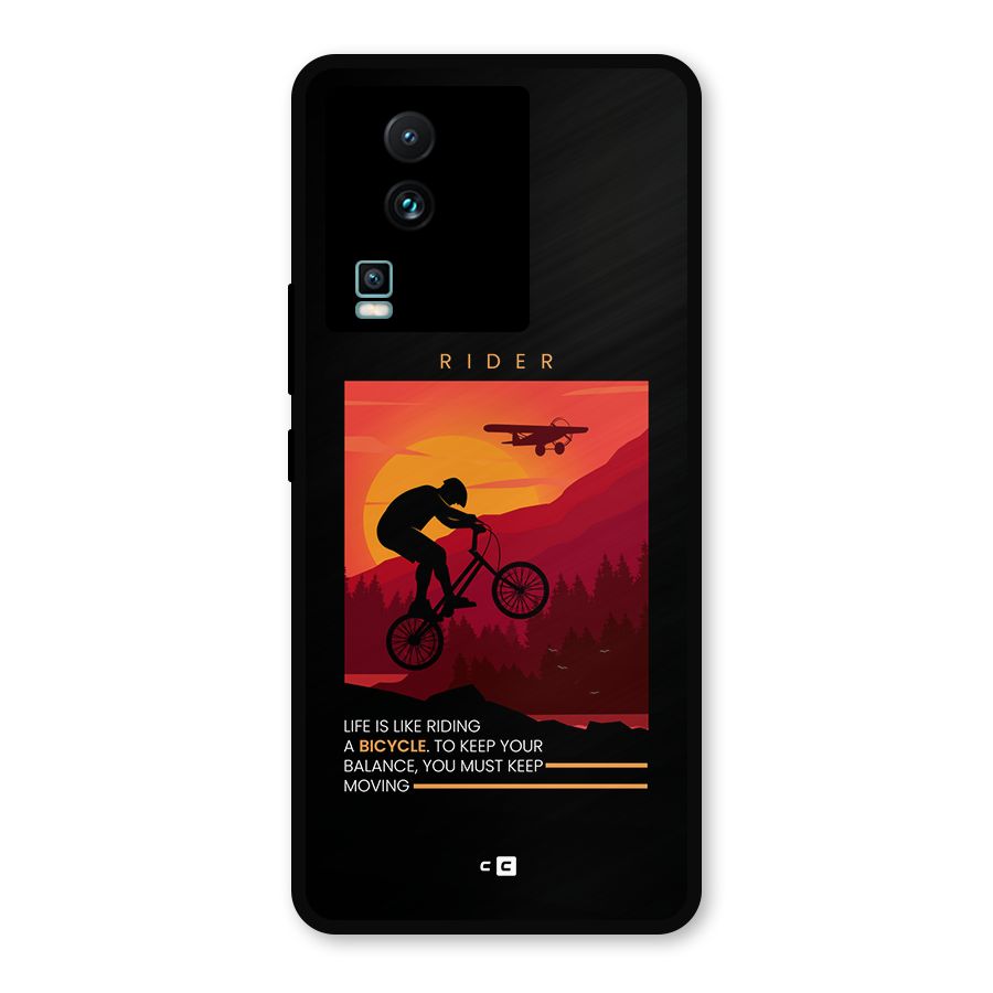 Keep Moving Rider Metal Back Case for iQOO Neo 7 Pro