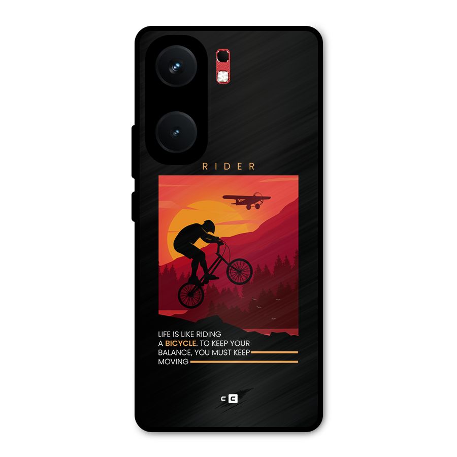 Keep Moving Rider Metal Back Case for iQOO Neo 9 Pro