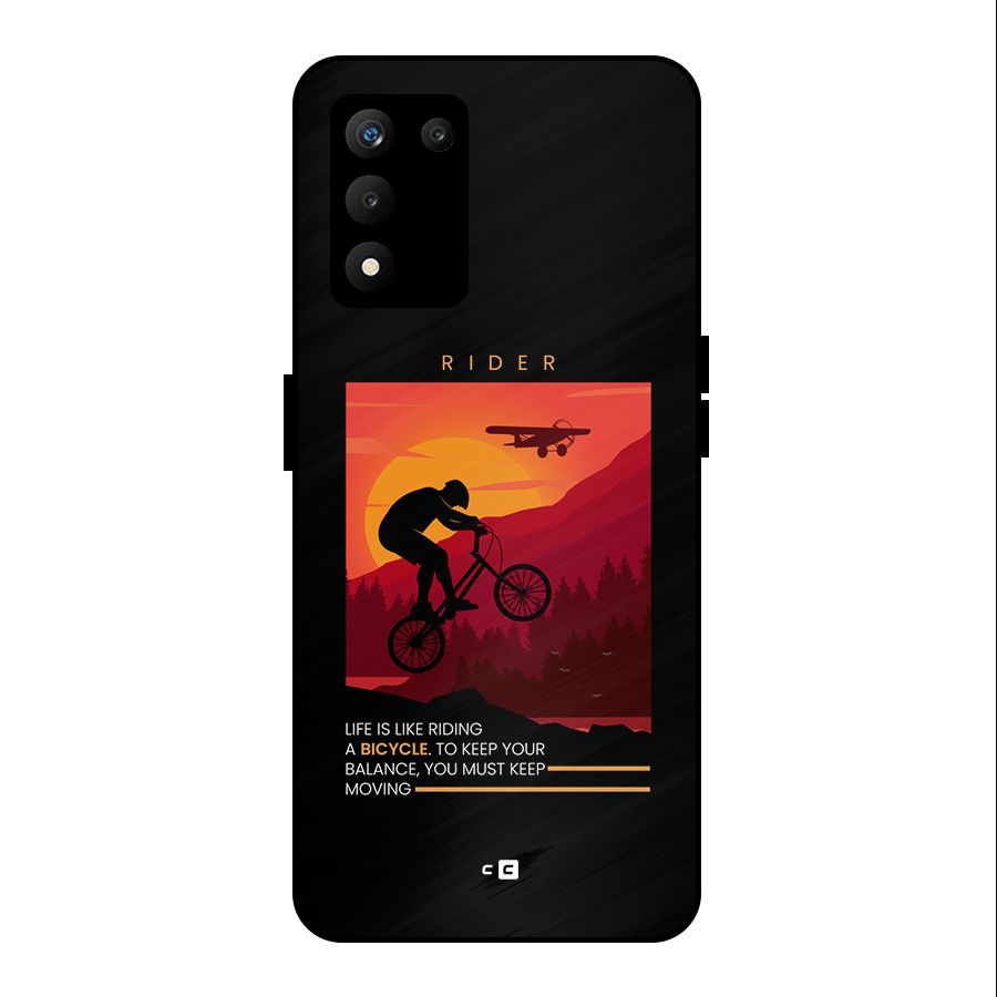 Keep Moving Rider Metal Back Case for realme 9 5G SE