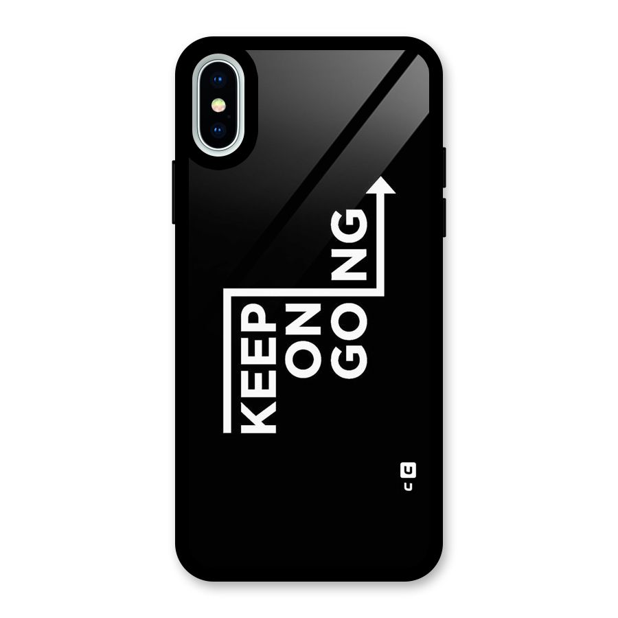 Keep On Going Glass Back Case for iPhone X