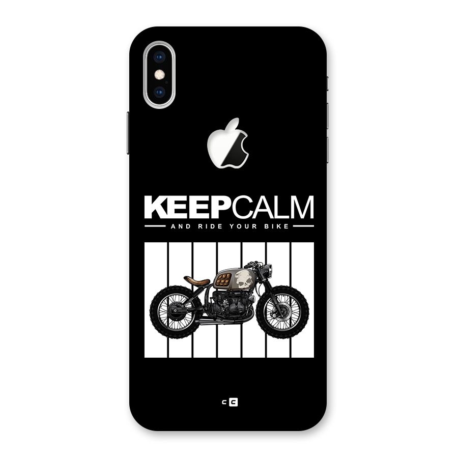 Keeps Calm Back Case for iPhone XS Max Apple Cut