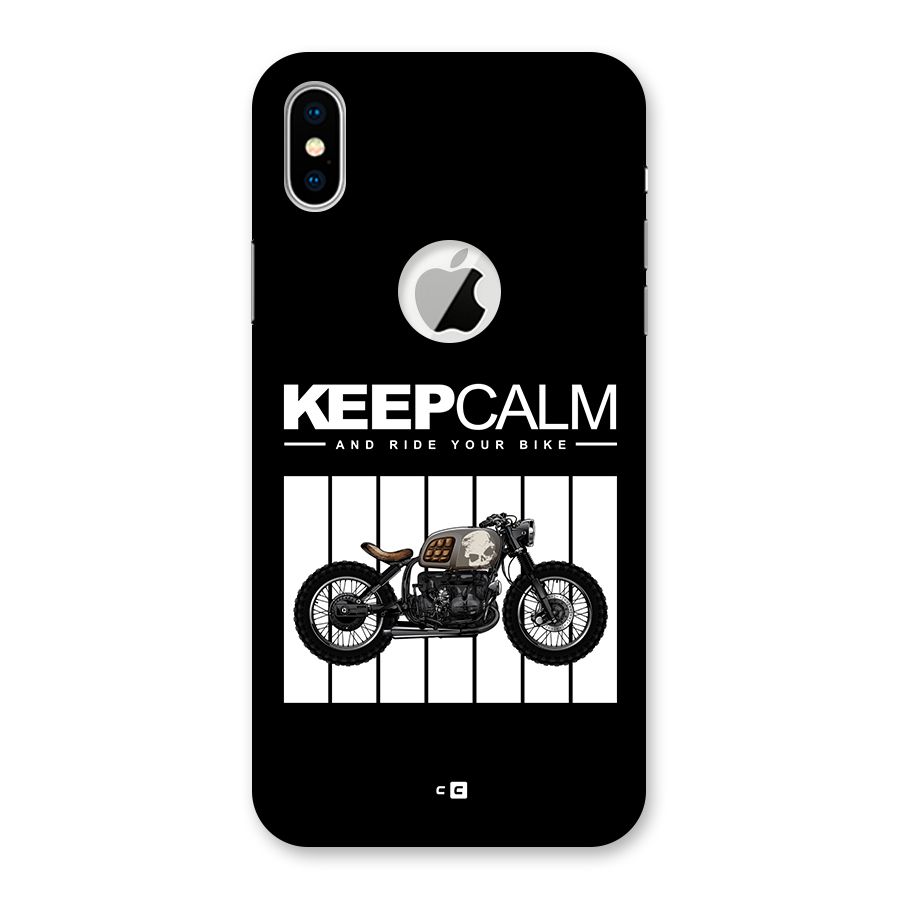 Keeps Calm Back Case for iPhone X Logo Cut