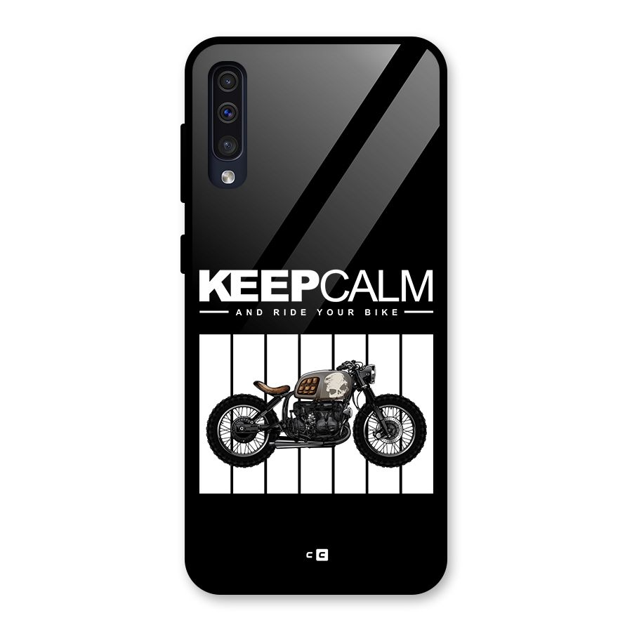 Keeps Calm Glass Back Case for Galaxy A50s