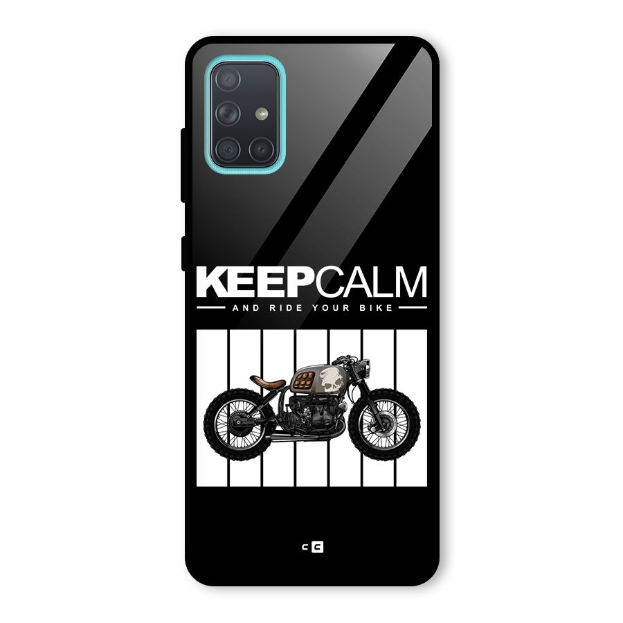 Keeps Calm Glass Back Case for Galaxy A71
