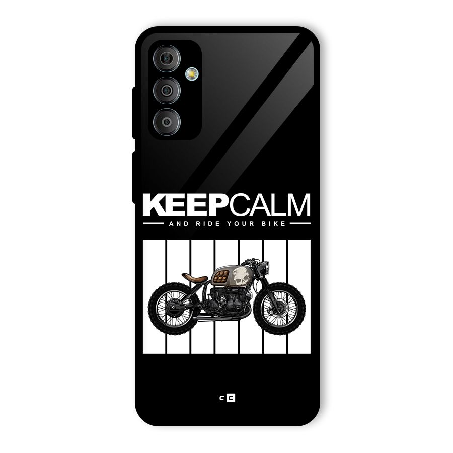 Keeps Calm Glass Back Case for Galaxy F23