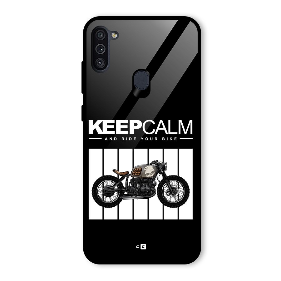 Keeps Calm Glass Back Case for Galaxy M11