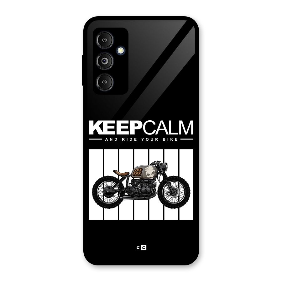 Keeps Calm Glass Back Case for Galaxy M14 5G