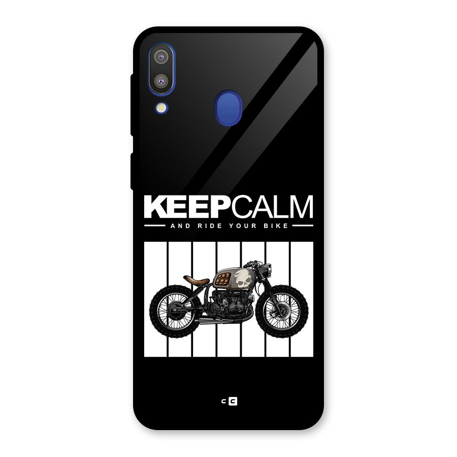 Keeps Calm Glass Back Case for Galaxy M20