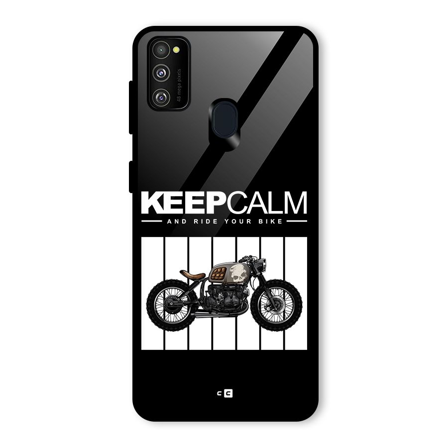 Keeps Calm Glass Back Case for Galaxy M30s