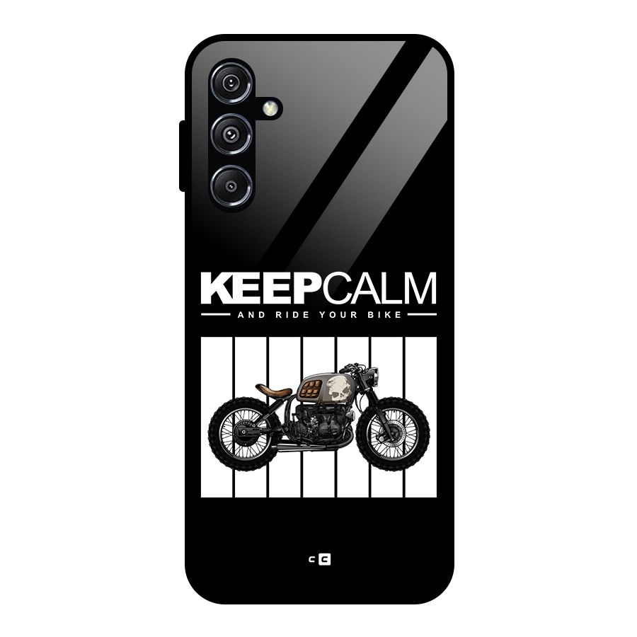 Keeps Calm Glass Back Case for Galaxy M34 5G