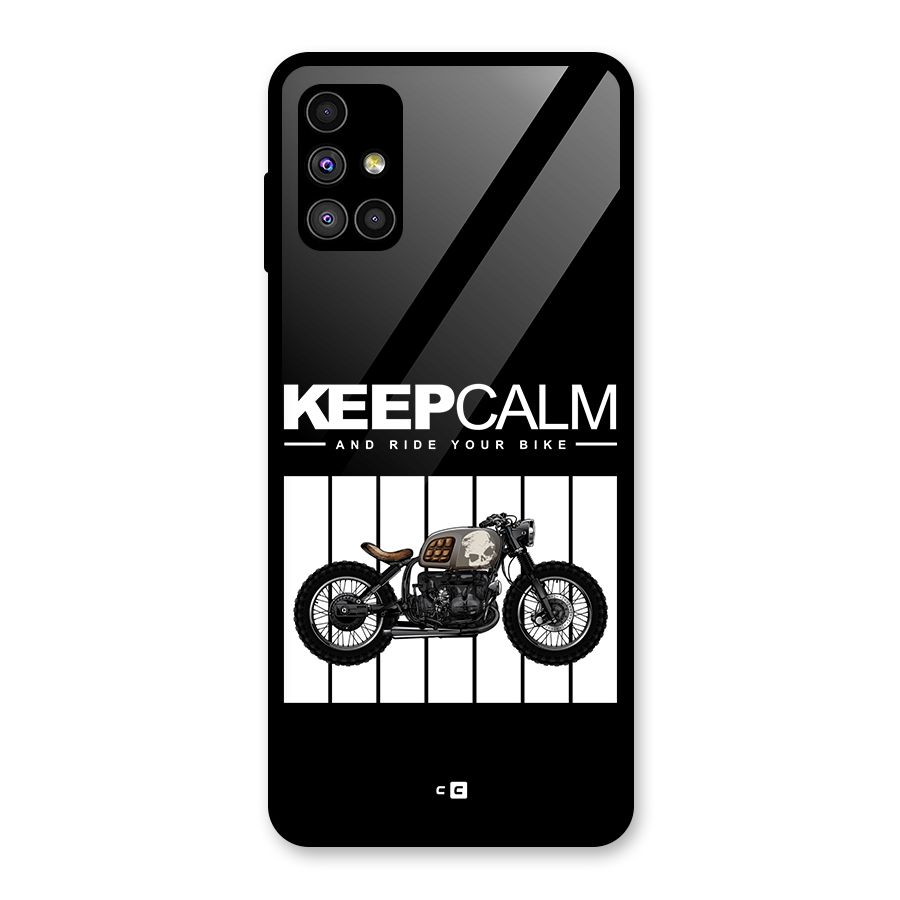 Keeps Calm Glass Back Case for Galaxy M51