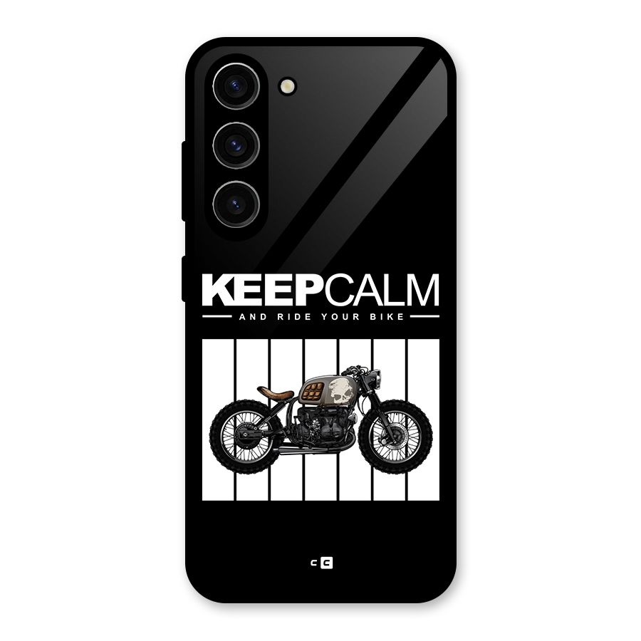 Keeps Calm Glass Back Case for Galaxy S23