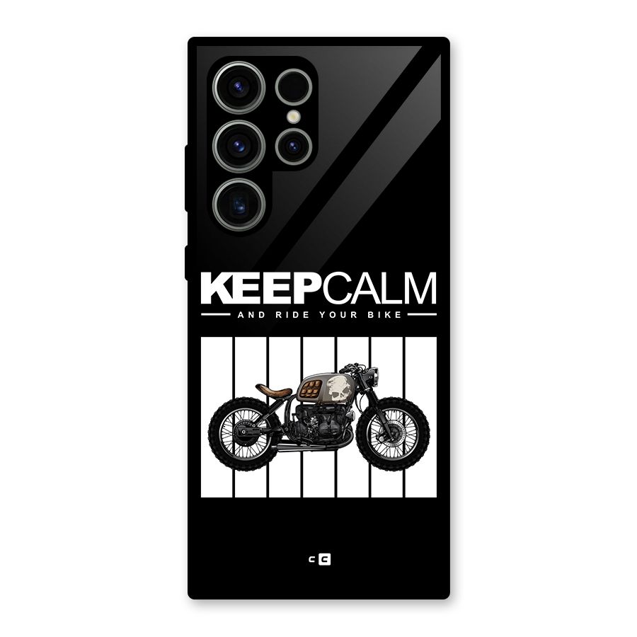 Keeps Calm Glass Back Case for Galaxy S23 Ultra