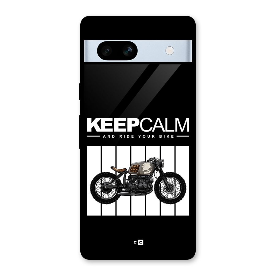 Keeps Calm Glass Back Case for Google Pixel 7a