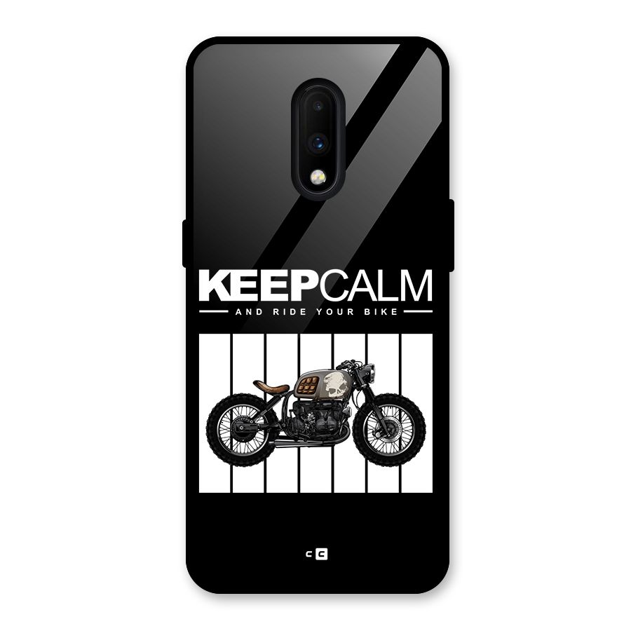 Keeps Calm Glass Back Case for OnePlus 7