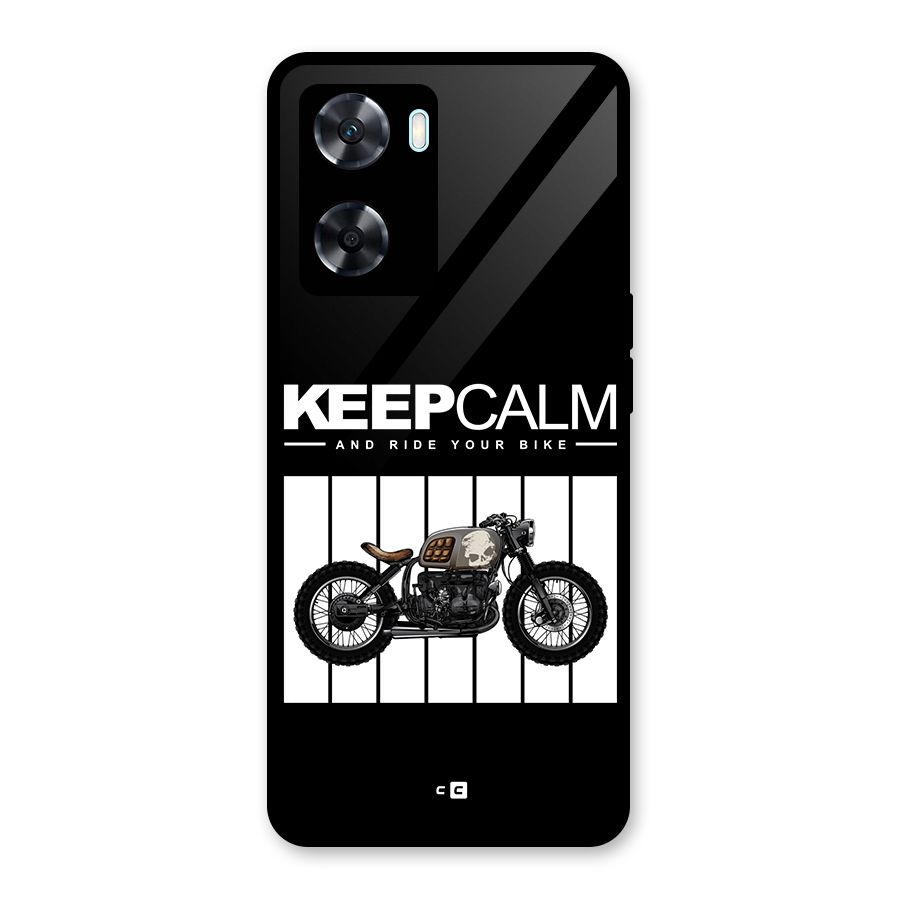 Keeps Calm Glass Back Case for Oppo A77s