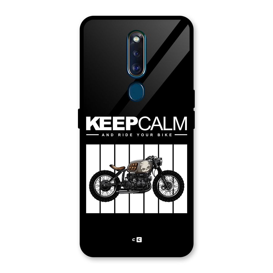 Keeps Calm Glass Back Case for Oppo F11 Pro
