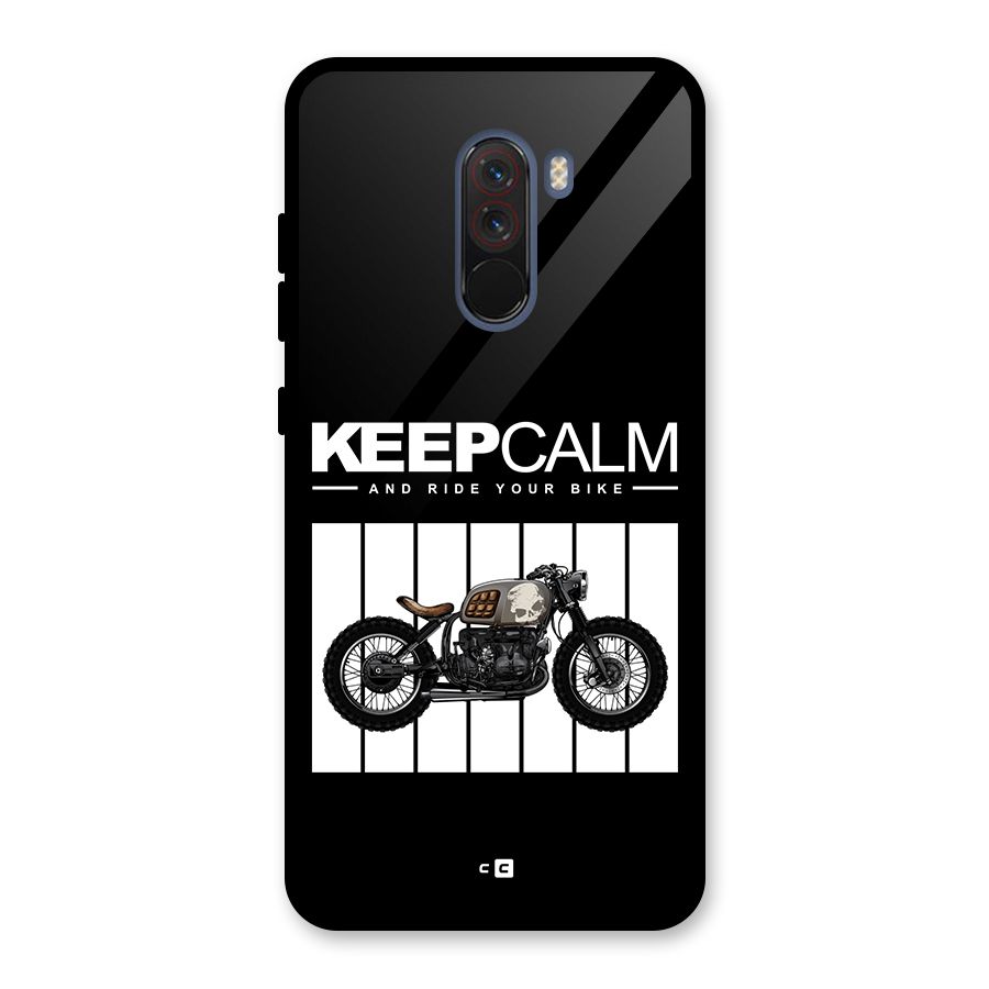 Keeps Calm Glass Back Case for Poco F1