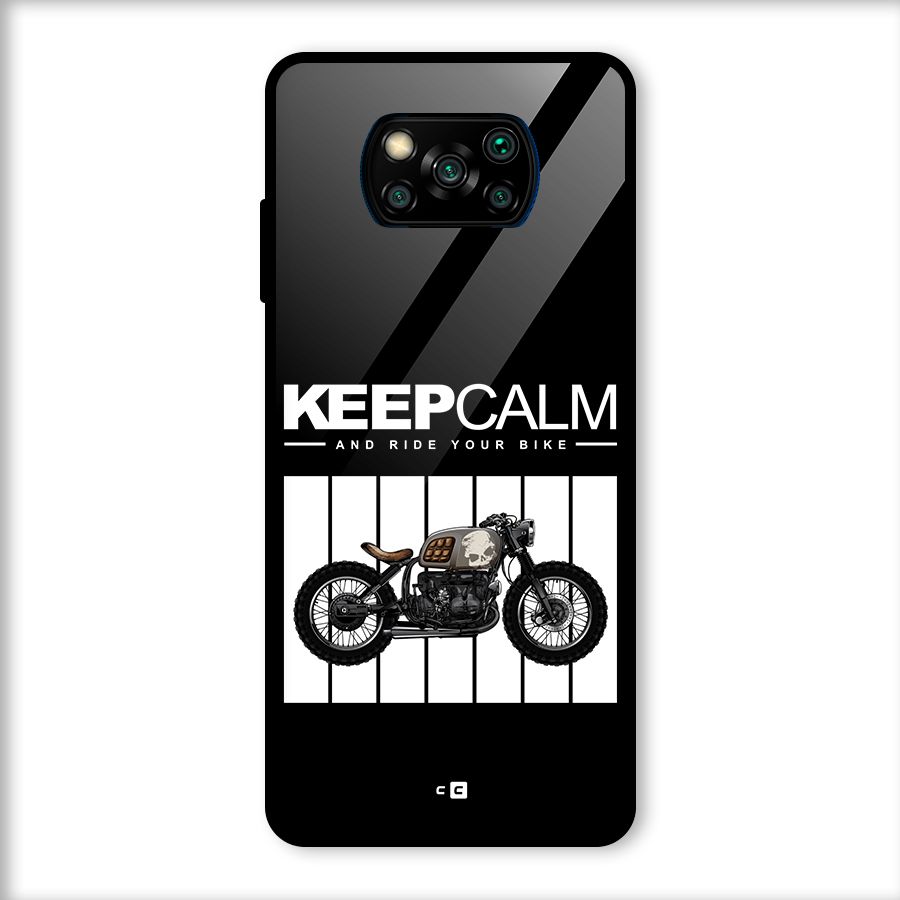 Keeps Calm Glass Back Case for Poco X3