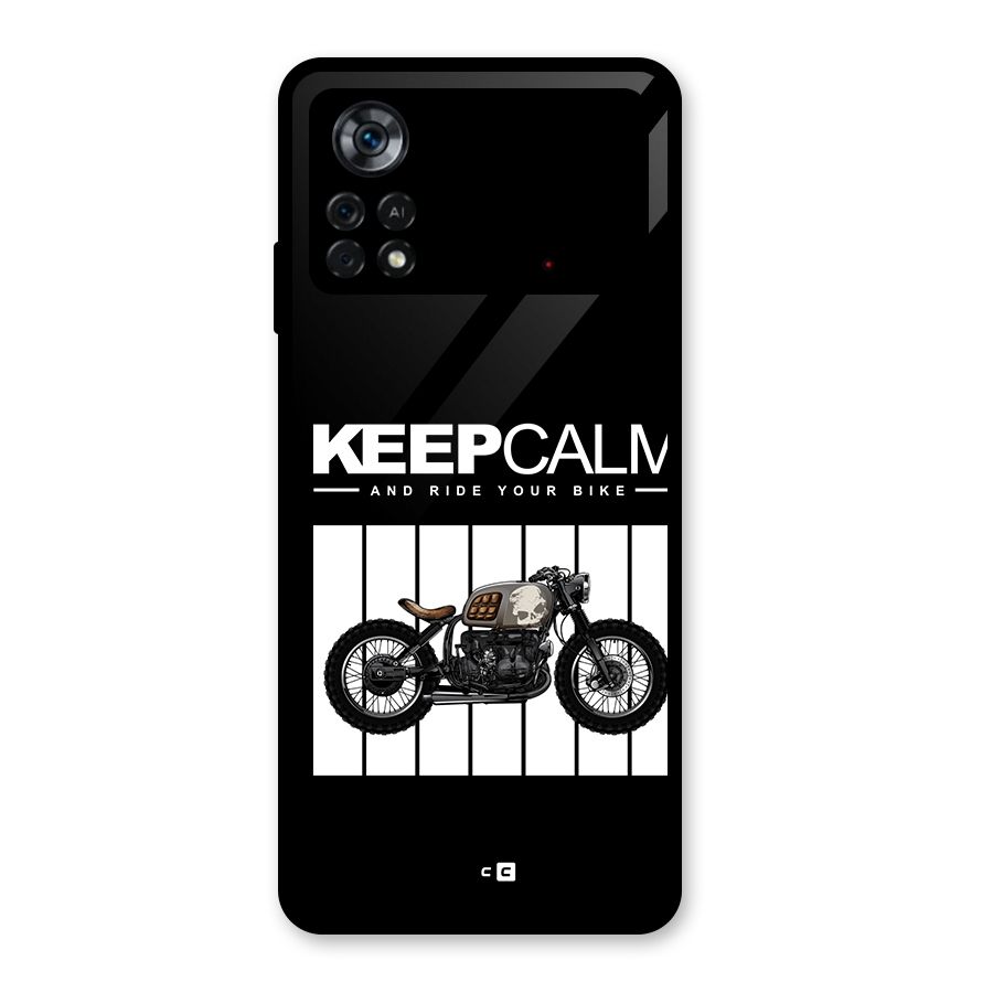 Keeps Calm Glass Back Case for Poco X4 Pro 5G