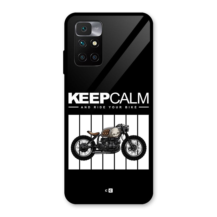 Keeps Calm Glass Back Case for Redmi 10 Prime