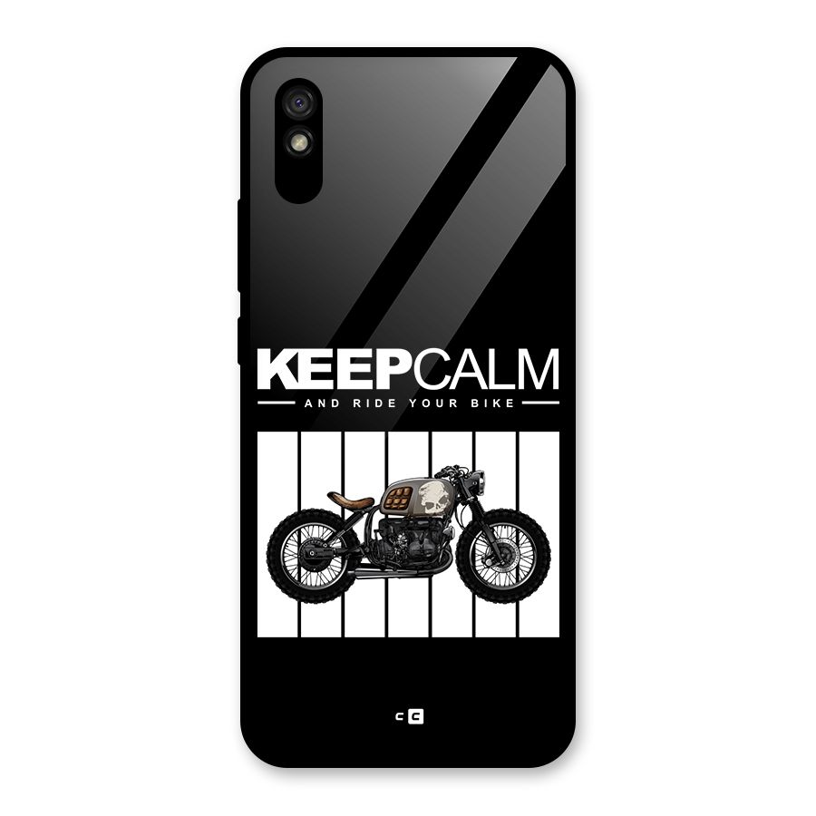 Keeps Calm Glass Back Case for Redmi 9A