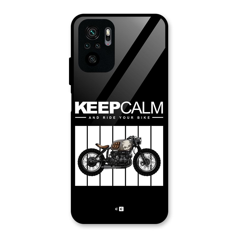 Keeps Calm Glass Back Case for Redmi Note 10S