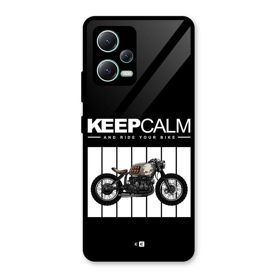 Keeps Calm Glass Back Case for Redmi Note 12 5G