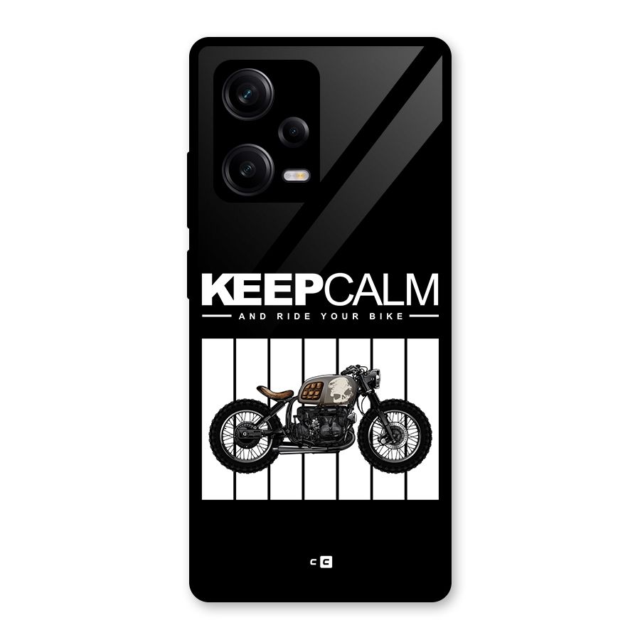 Keeps Calm Glass Back Case for Redmi Note 12 Pro