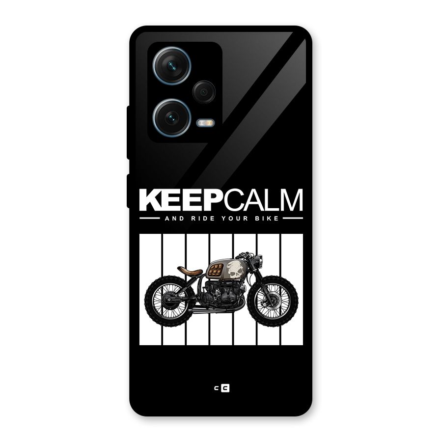 Keeps Calm Glass Back Case for Redmi Note 12 Pro Plus 5G