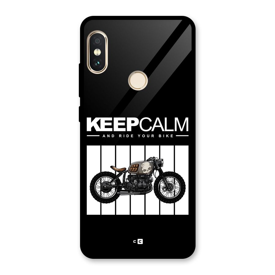 Keeps Calm Glass Back Case for Redmi Note 5 Pro