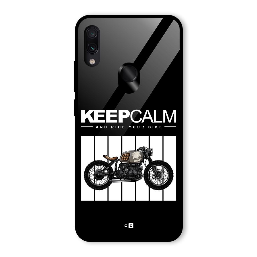 Keeps Calm Glass Back Case for Redmi Note 7
