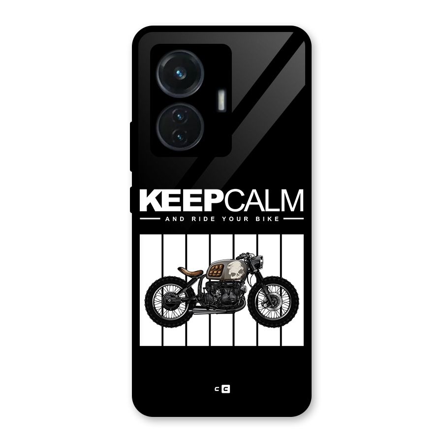 Keeps Calm Glass Back Case for Vivo T1 44W