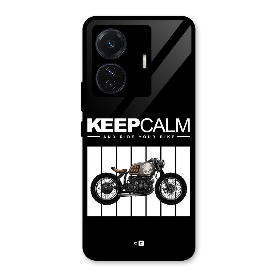 Keeps Calm Glass Back Case for Vivo T1 Pro
