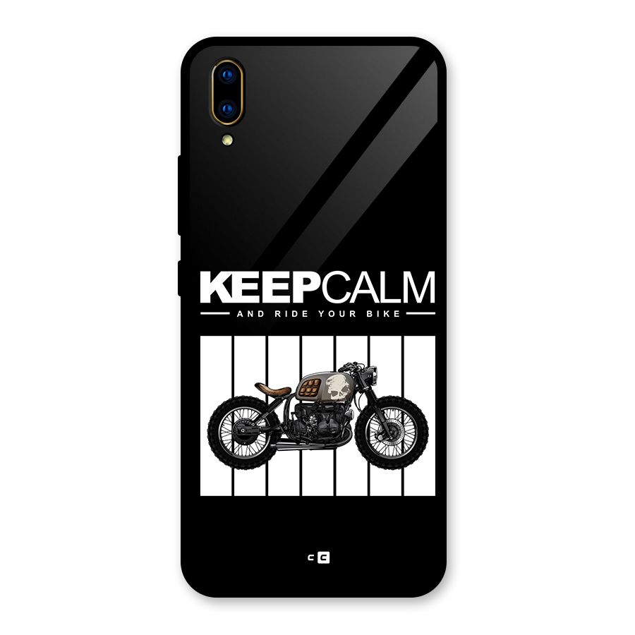 Keeps Calm Glass Back Case for Vivo V11 Pro