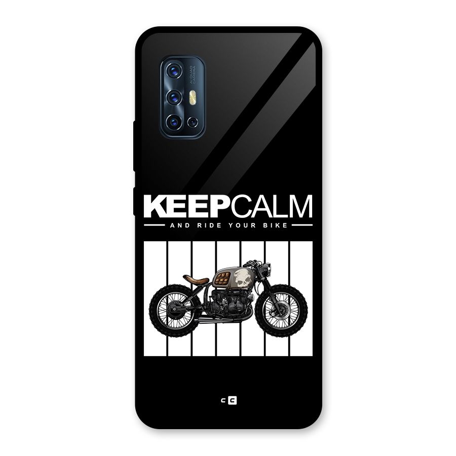 Keeps Calm Glass Back Case for Vivo V17