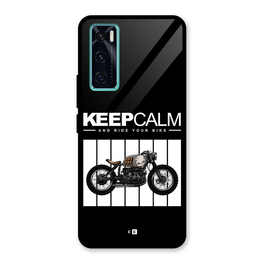 Keeps Calm Glass Back Case for Vivo V20 SE