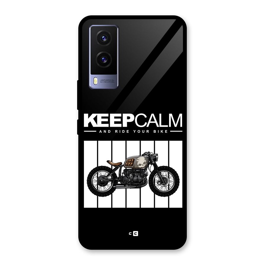 Keeps Calm Glass Back Case for Vivo V21e 5G