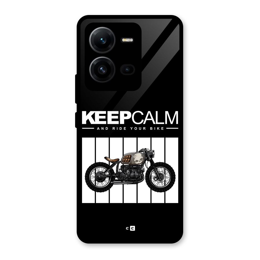 Keeps Calm Glass Back Case for Vivo V25