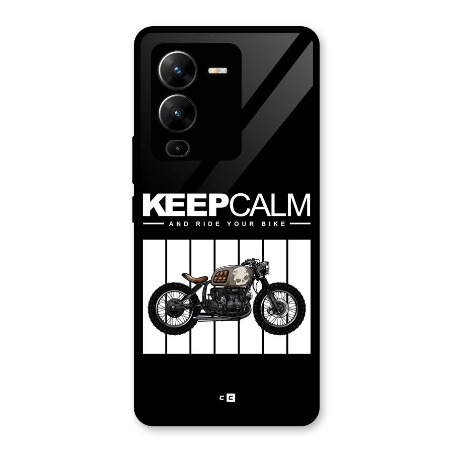 Keeps Calm Glass Back Case for Vivo V25 Pro