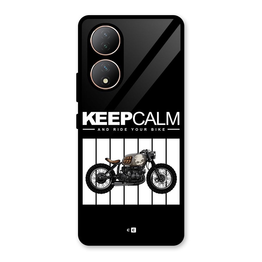 Keeps Calm Glass Back Case for Vivo Y100A
