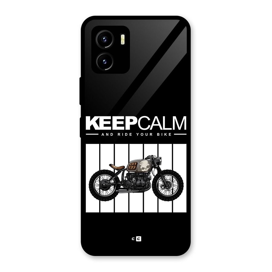 Keeps Calm Glass Back Case for Vivo Y15s