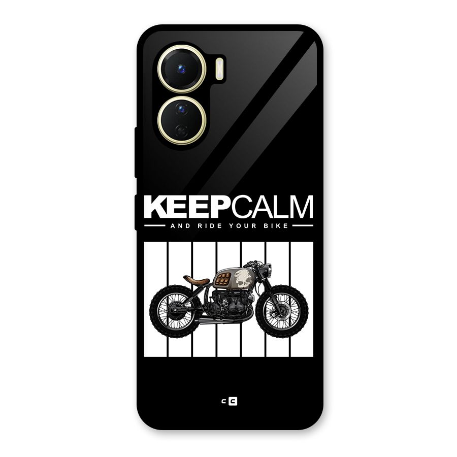 Keeps Calm Glass Back Case for Vivo Y16