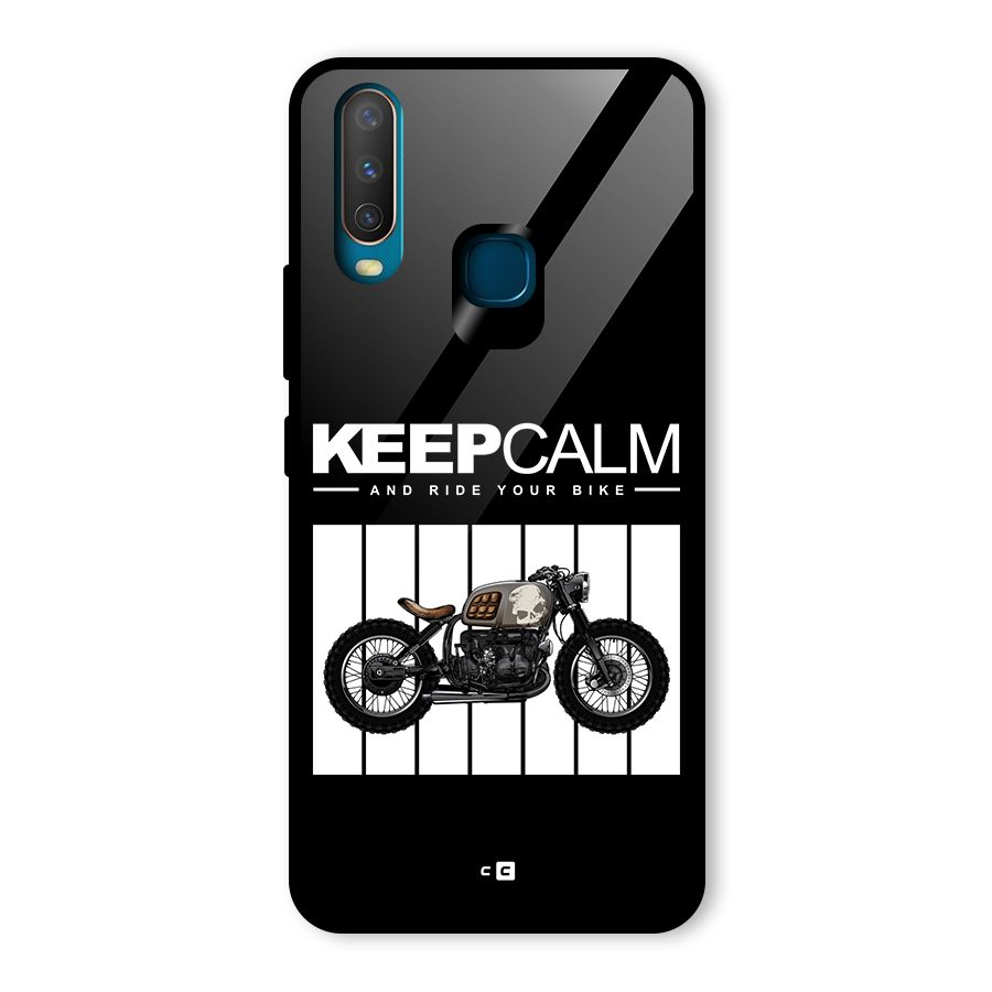 Keeps Calm Glass Back Case for Vivo Y17
