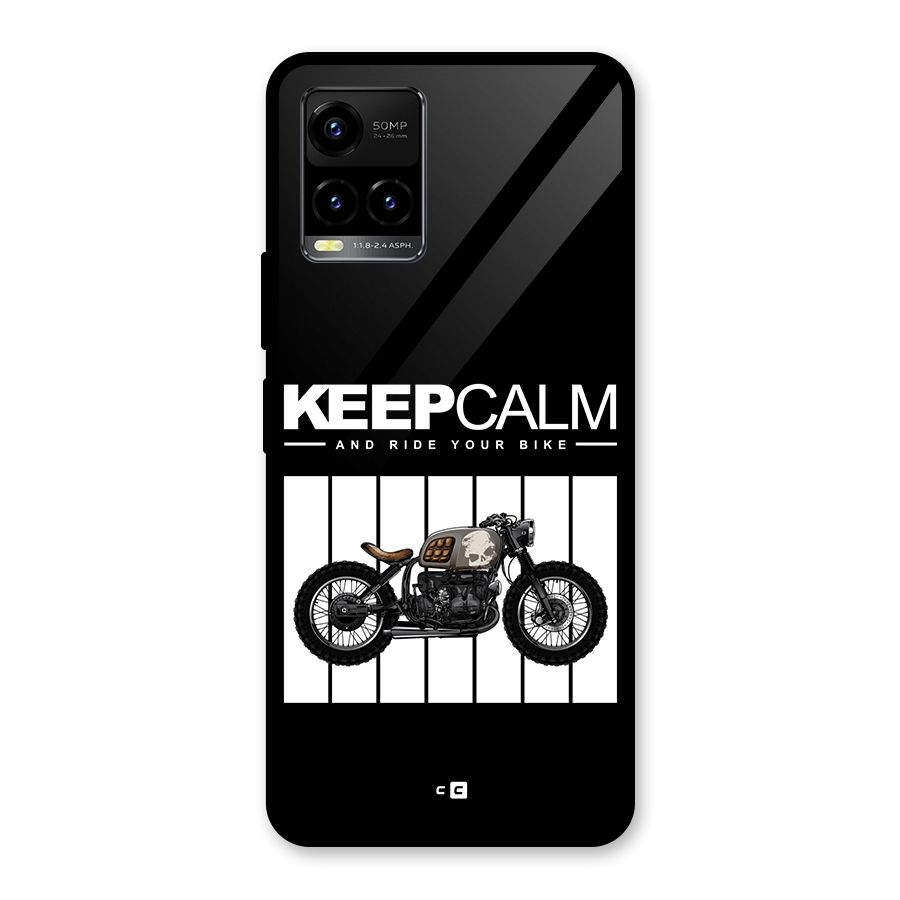 Keeps Calm Glass Back Case for Vivo Y33s
