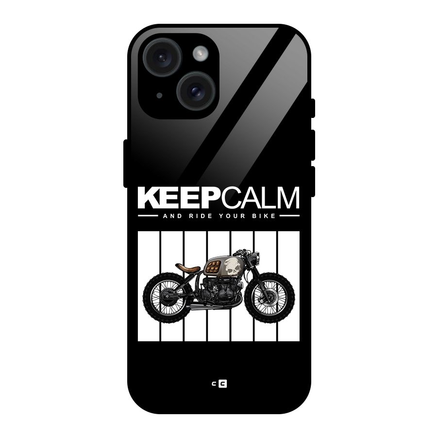 Keeps Calm Glass Back Case for iPhone 15