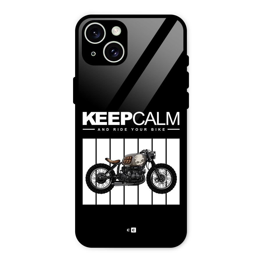 Keeps Calm Glass Back Case for iPhone 15 Plus