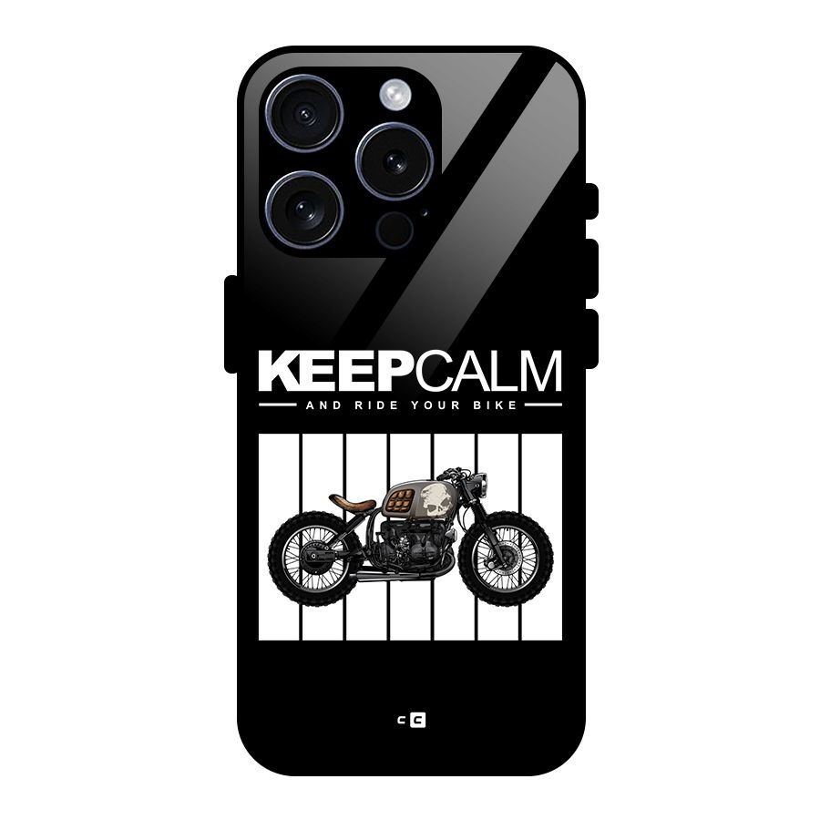 Keeps Calm Glass Back Case for iPhone 15 Pro
